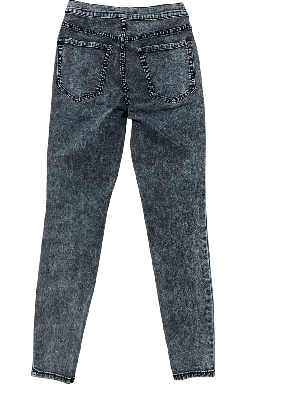 Garage Mid-Rise Skinny Black Acid Wash Jeggings - Picture 2 of 11